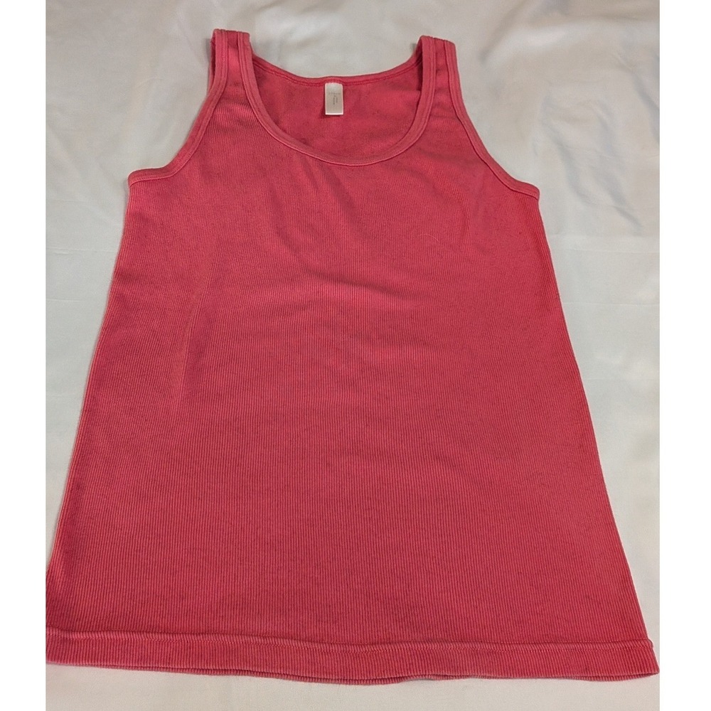 J.Crew Tank Top Womens XL Coral Pink Excellent Ribbed Cotton Scoop Neck Basic